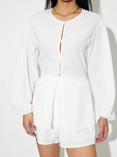 White Long Sleeve Co-ord Set